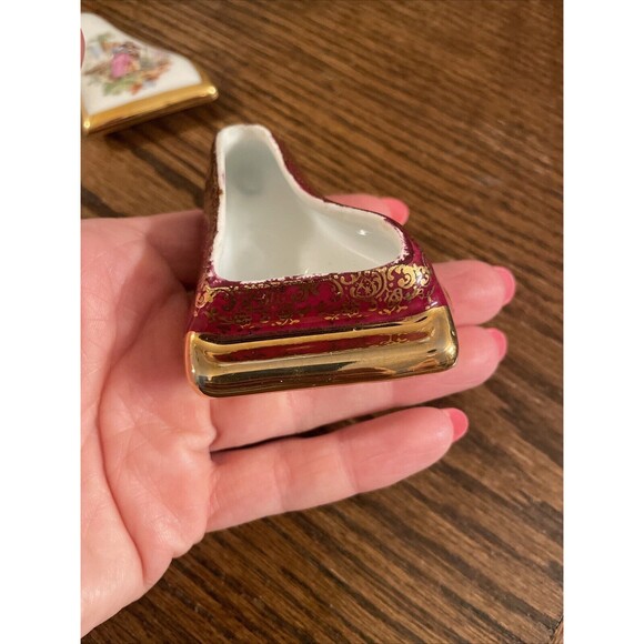 Vtg LIMOGES FRANCE Mini Porcelain PIANO Courting Couple Trinket Box antique - Picture 6 of 10